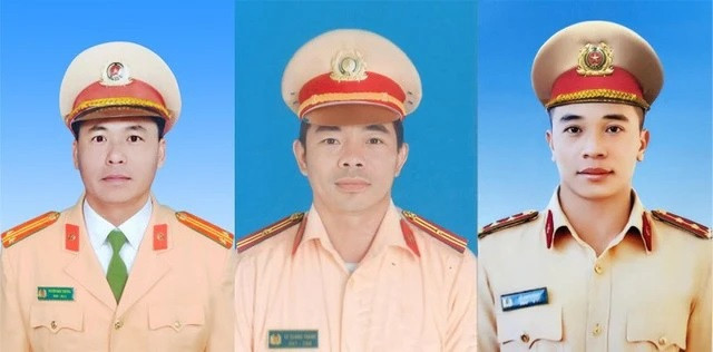 Three police martyrs in Lam Dong landslide honored ảnh 1