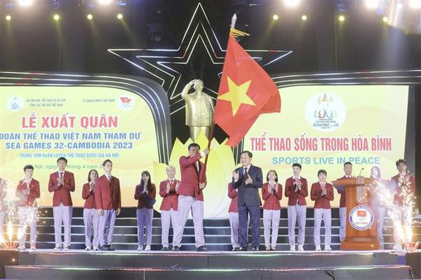 Send-off ceremony held for sports delegation to SEA Games 32 ảnh 1 Send-off ceremony held for sports delegation to SEA Games 32 ảnh 1