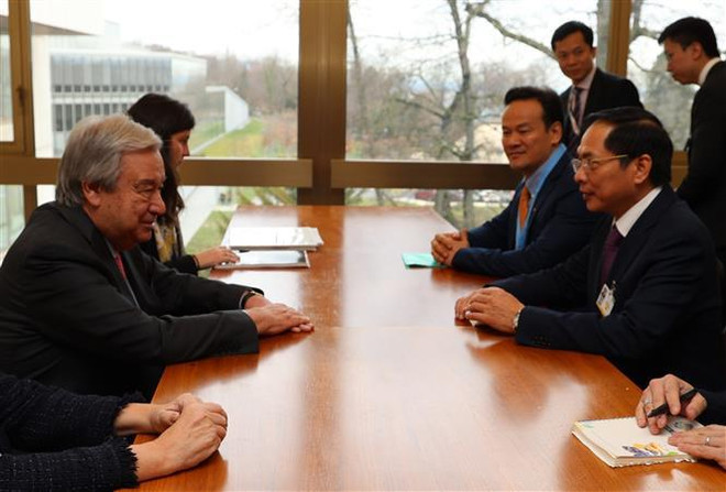 Foreign Minister meets leaders of UN, countries in Geneva ảnh 1
