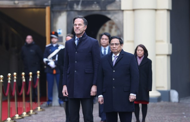 Welcome ceremony held for PM Pham Minh Chinh in Netherlands ảnh 2