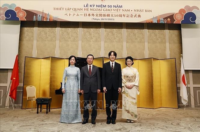 President attends ceremony marking 50 years of Vietnam-Japan diplomatic ties ảnh 1 President attends ceremony marking 50 years of Vietnam-Japan diplomatic ties ảnh 1