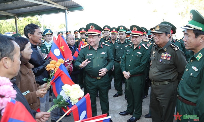 Vietnam, Laos, Cambodia inspect preparation for border defence friendship exchange ảnh 1 Vietnam, Laos, Cambodia inspect preparation for border defence friendship exchange ảnh 1