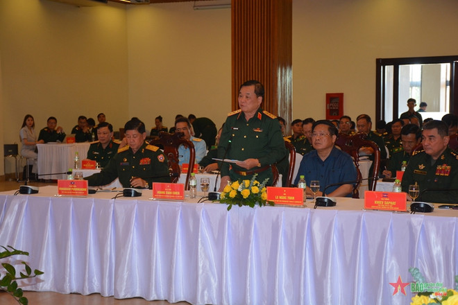 Vietnam, Laos, Cambodia inspect preparation for border defence friendship exchange ảnh 3