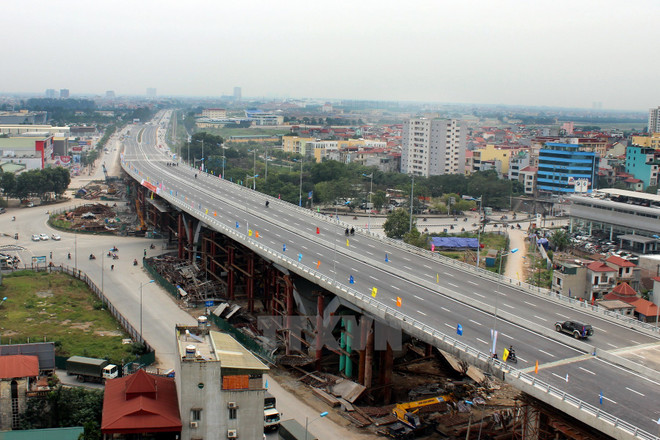Hanoi's largest road flyover reduces traffic jams ảnh 1 Hanoi's largest road flyover reduces traffic jams ảnh 1