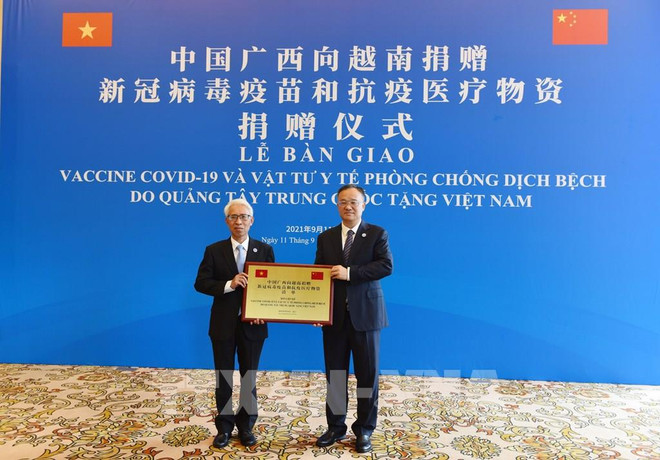 China’s Guangxi donates 10 million USD worth of medical supplies to aid Vietnam’s COVID-19 fight ảnh 1 China’s Guangxi donates 10 million USD worth of medical supplies to aid Vietnam’s COVID-19 fight ảnh 1