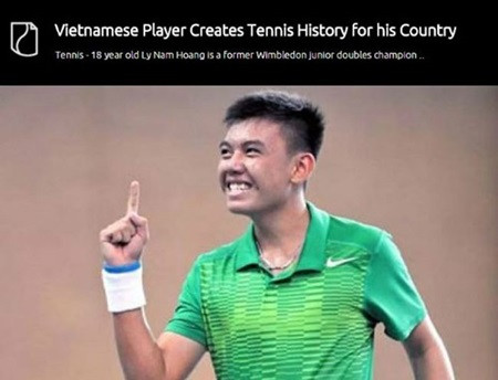 Vietnam’s tennis player highlighted on US website ảnh 1
