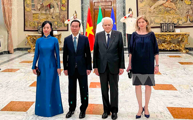 President Thuong attends state banquet hosted by Italian counterpart ảnh 1 President Thuong attends state banquet hosted by Italian counterpart ảnh 1