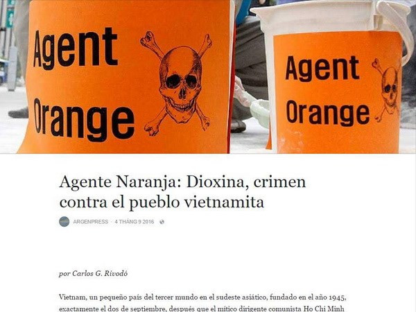 Argentine media highlights consequences of AO/dioxin in Vietnam ảnh 1 Argentine media highlights consequences of AO/dioxin in Vietnam ảnh 1