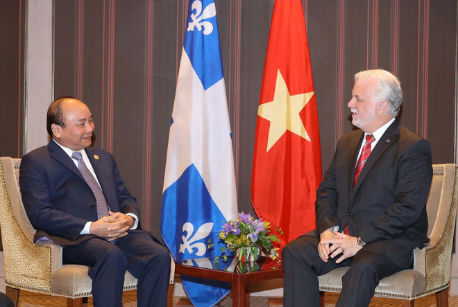 PM Nguyen Xuan Phuc meets Premier of Quebec ảnh 1 PM Nguyen Xuan Phuc meets Premier of Quebec ảnh 1