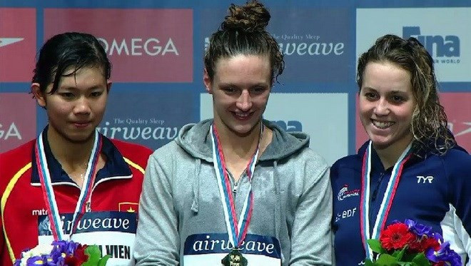Swimmer Vien wins silver at 2015 FINA World Cup ảnh 1 Swimmer Vien wins silver at 2015 FINA World Cup ảnh 1