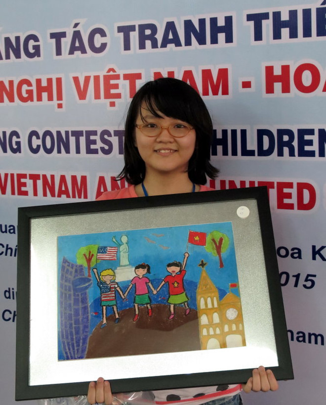 Children’s painting contest highlights Vietnam-US friendship ảnh 1 Children’s painting contest highlights Vietnam-US friendship ảnh 1