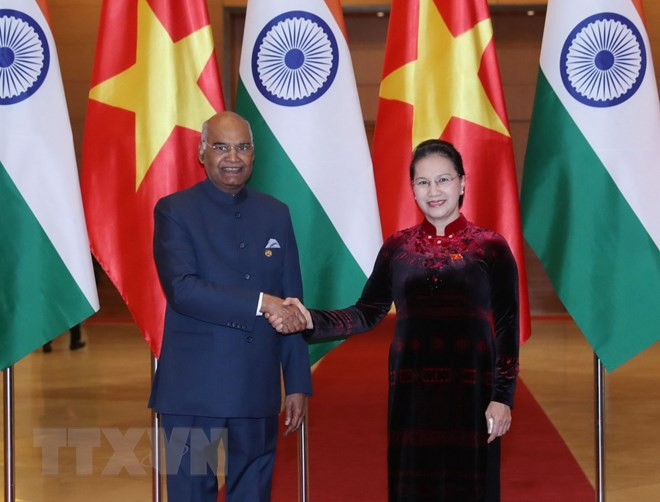 Top legislator meets with Indian President ảnh 1 Top legislator meets with Indian President ảnh 1