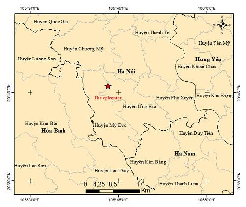 Magnitude 4.0 earthquake reported in Hanoi’s outlying district ảnh 1