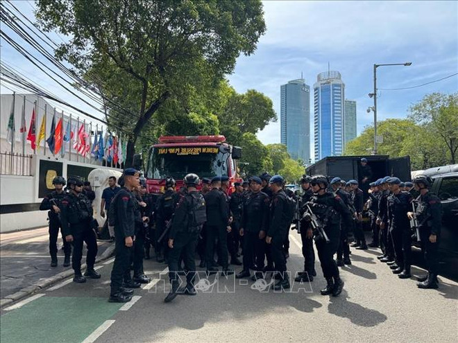 Indonesia tightens security ahead of release of final general election ảnh 1 Indonesia tightens security ahead of release of final general election ảnh 1