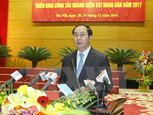 President attends procuracy sector’s year-end meeting ảnh 1