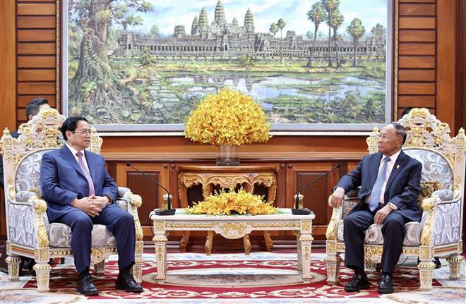 PM Pham Minh Chinh meets Cambodian NA President ảnh 1
