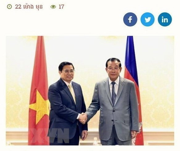 Prime Minister’s upcoming visit makes headlines in Cambodia ảnh 2 Prime Minister’s upcoming visit makes headlines in Cambodia ảnh 2