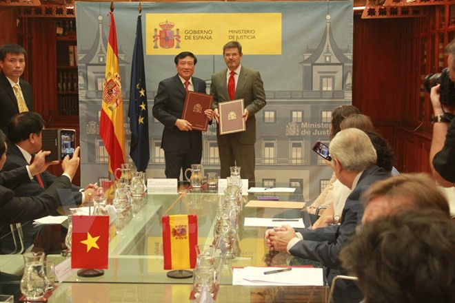 Vietnam, Spain ink legal assistance treaty in criminal matters ảnh 1 Vietnam, Spain ink legal assistance treaty in criminal matters ảnh 1