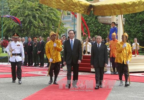 President Tran Dai Quang welcomed in Cambodia ảnh 1 President Tran Dai Quang welcomed in Cambodia ảnh 1