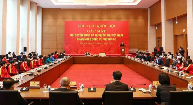 NA Chairman congratulates women’s football team on Int’l Women’s Day ảnh 1 NA Chairman congratulates women’s football team on Int’l Women’s Day ảnh 1