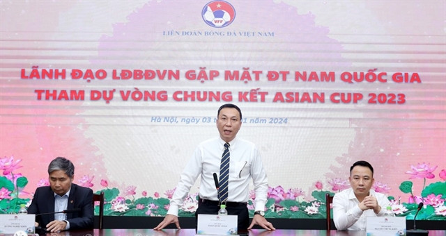 VFF Chairman encourages Vietnamese team for 2023 Asian Cup finals ảnh 1
