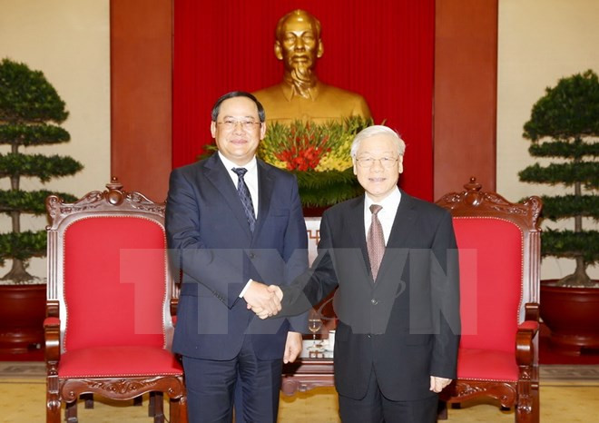 CPV General Secretary hosts Lao Deputy Prime Minister ảnh 1