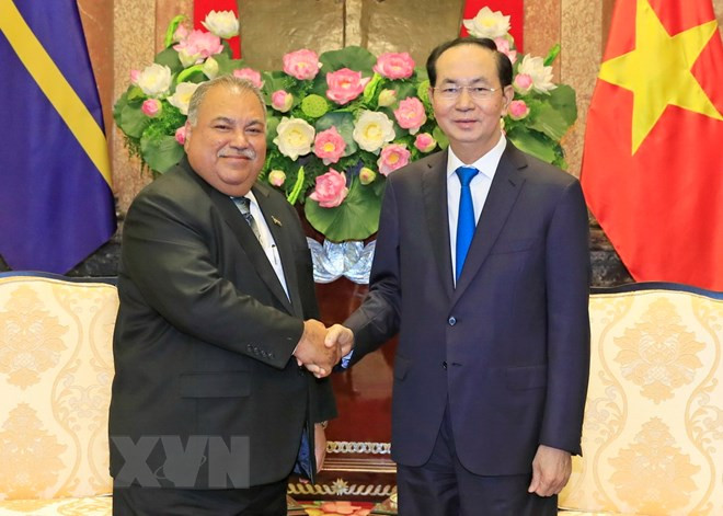 President Tran Dai Quang meets Nauru President ảnh 1