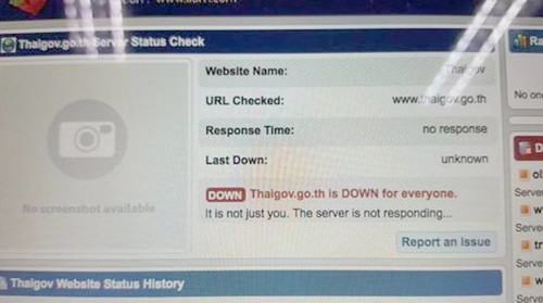  Thai government websites shut down by protestors ảnh 1