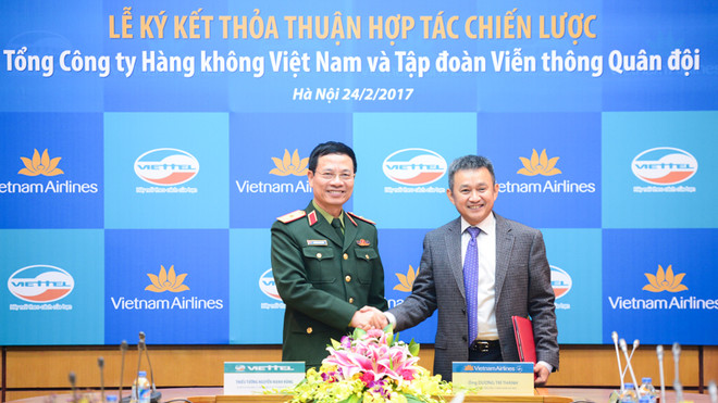 Viettel, Vietnam Airlines ink co-operation agreement ảnh 1 Viettel, Vietnam Airlines ink co-operation agreement ảnh 1