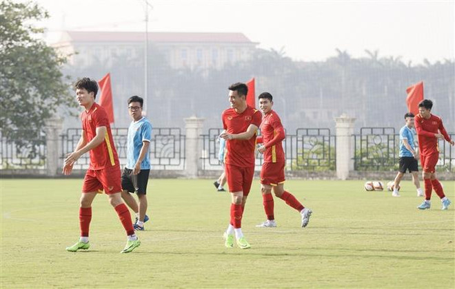 U23 Vietnam has private training session prior to match with Myanmar ảnh 1 U23 Vietnam has private training session prior to match with Myanmar ảnh 1