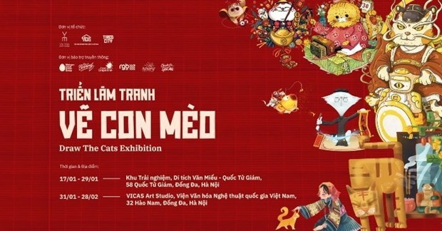 Art exhibition celebrates the Year of the Cat opens in Hanoi ảnh 1 Art exhibition celebrates the Year of the Cat opens in Hanoi ảnh 1