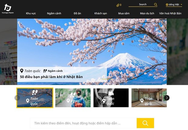 Japanese travel website inaugurates Vietnamese version ảnh 1 Japanese travel website inaugurates Vietnamese version ảnh 1