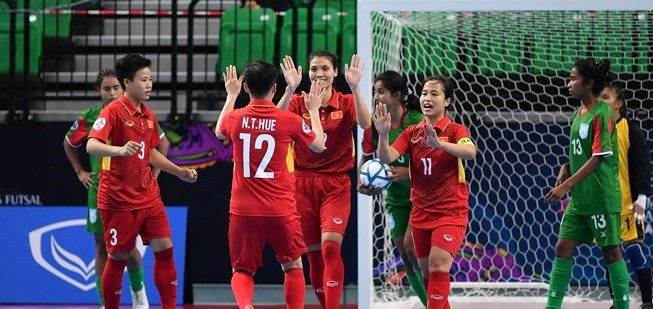 Vietnam beat Bangladesh at AFC women’s futsal event ảnh 1 Vietnam beat Bangladesh at AFC women’s futsal event ảnh 1