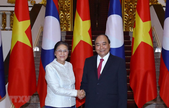 PM hosts Lao National Assembly leader ảnh 1 PM hosts Lao National Assembly leader ảnh 1