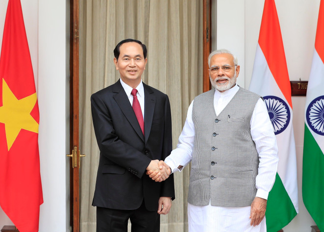 President Tran Dai Quang holds talks with Indian PM Narendra Modi ảnh 1