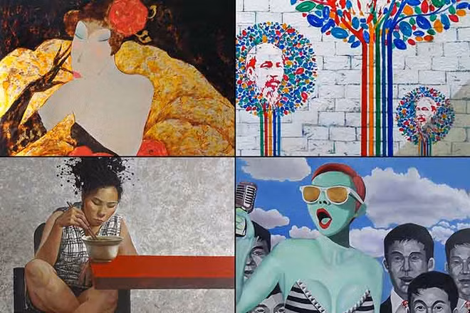 Vietnamese women past and present at art show ảnh 1