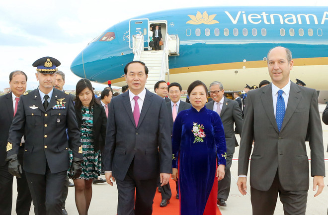 President Tran Dai Quang begins State visit to Italy ảnh 1
