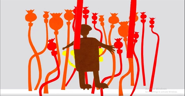 Autistic children display paintings online ảnh 1