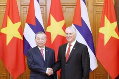 Party chief welcomes, holds talks with Cuban leader