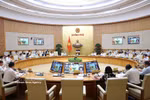 The Government’s regular meeting for March and the Government-to-locality teleconference on April 4 (Photo: VNA)