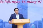 Prime Minister Pham Minh Chinh addresses the first meeting of the Steering Committee for the International Financial Centre (IFC) in Vietnam on January 16. (Photo: VNA)
