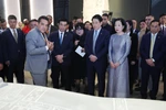 President Luong Cuong, his spouse, and officials visit the Grand Egyptian Museum on August 4. (Photo: VNA)