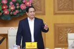 Prime Minister Pham Minh Chinh speaks at the meeting. (Photo: VNA)