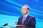 Party General Secretary To Lam speaks at the P4G Summit in Hanoi on April 16. (Photo: VNA)