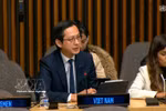 Ambassador Do Hung Viet, Vietnam’s Permanent Representative to the United Nations, speaks at the meeting. (Photo: VNA)
