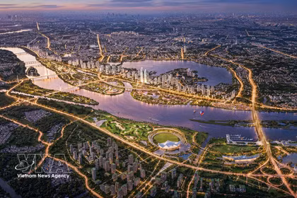 Perspective view of the Red River Boulevard axis. (Photo: VNA) 