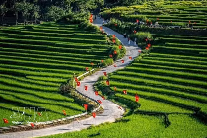 Pu Luong community-based ecotourism site in Thanh Hoa province attracts visitors during National Day holiday. (Photo: VNA)