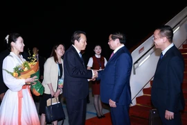 Prime Minister Pham Minh Chinh arrives at Tianjin Binhai International Airport, beginning his working trip to attend the Shanghai Cooperation Organisation (SCO) Summit 2025 and have activities in China. (Photo: VNA)