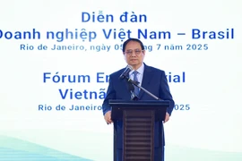PM Pham Minh Chinh speaks at the Vietnam – Brazil Business Forum. (Photo: VNA)