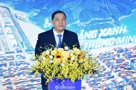 Permanent Deputy Prime Minister Pham Gia Tuc speaks at the ground-breaking ceremony (Photo: VNA)